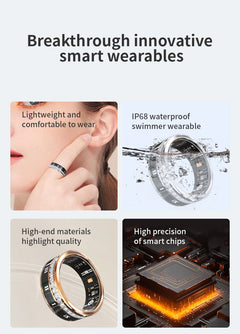 Darings Diamond Smart Health Ring | IP68 Full Waterproof, 24-Hour Health Monitoring