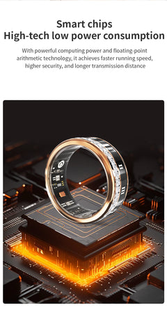 Darings Diamond Smart Health Ring | IP68 Full Waterproof, 24-Hour Health Monitoring