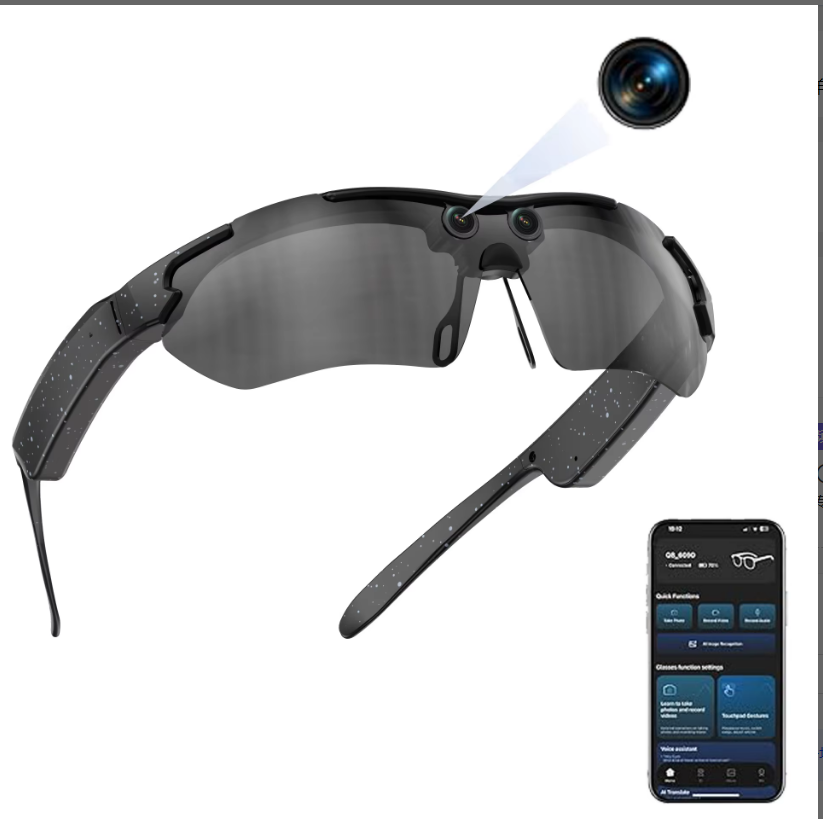 New AI Smart Riding Glasses Outdoor Sports Climbing Photo Video Recording Real-Time Translation Glasses Model G6 32GB