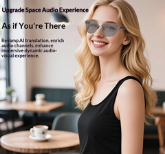 Smart Glasses HY-1013 AI Translation Simultaneous Interpretation Conferences for Audio Wearable Device Touch Control Magnetic