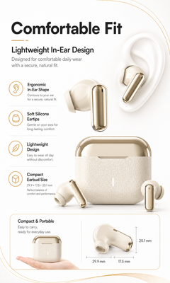 ADIG-23 Multi-color TWS Bluetooth Earbuds, Touch Control Hands-Free Calls, Auto Pairing, Siri Activate Stereo Sound