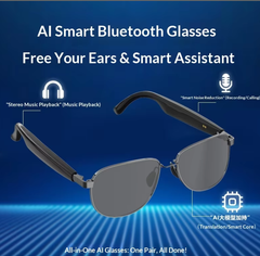 Smart Glasses HY-1013 AI Translation Simultaneous Interpretation Conferences for Audio Wearable Device Touch Control Magnetic