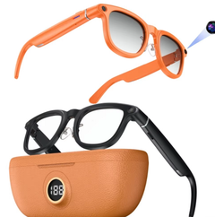 X01 Smart Glasses Real-time Translation Multi-language Meeting Notes Touch+Button Control for AI Video Voice Recording Camera