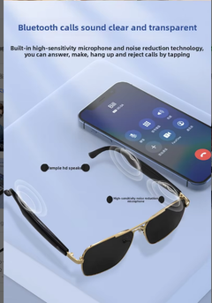 Direct Manufacturer AI Translation Smart Glasses HY1001 Touch Control Metal Frame for Calling Cross-border Lightweight Wearable