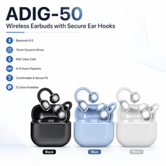 ADIG-50 TWS Earbuds | Low Latency, Touch Control, 15H Playtime
