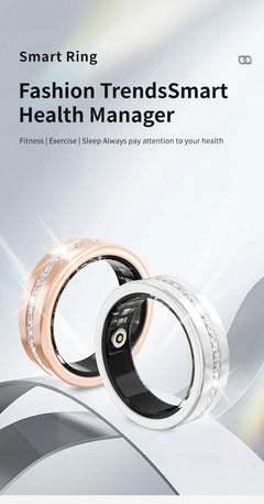 V6 Multi-functional Health Smart Ring | 128 Sports Modes, Fast Charging & Long Battery Life