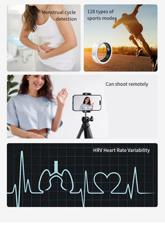 V6 Multi-functional Health Smart Ring | 128 Sports Modes, Fast Charging & Long Battery Life
