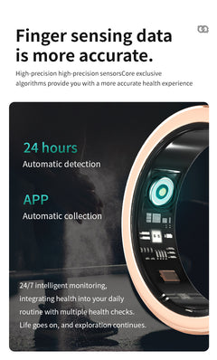 V6 Multi-functional Health Smart Ring | 128 Sports Modes, Fast Charging & Long Battery Life