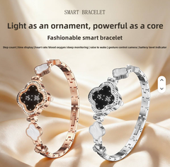 New L8 Smart Lady Bracelet Life Waterproof Ceramic Band Incoming Call Message Reminder Multi-Exercise Mode Heart Rate Blood