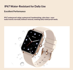 New Model DA02 Unisex IPS Screen IP65 Waterproof Magnetic Charging Alarm Clock Answer Call Fashionable Heart Rate Monitoring