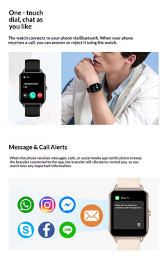 New Model DA02 Unisex IPS Screen IP65 Waterproof Magnetic Charging Alarm Clock Answer Call Fashionable Heart Rate Monitoring