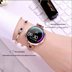 Trending Women's Fashion AK15 Smart Bracelet Stainless Steel Band IP67 Waterproof Heart Rate Blood Pressure Sleep Monitoring