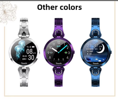 Trending Women's Fashion AK15 Smart Bracelet Stainless Steel Band IP67 Waterproof Heart Rate Blood Pressure Sleep Monitoring