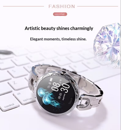 Trending Women's Fashion AK15 Smart Bracelet Stainless Steel Band IP67 Waterproof Heart Rate Blood Pressure Sleep Monitoring